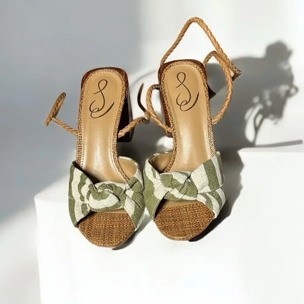 🌻NEW w/box SAM EDELMAN Bodhi Block Heel Sandals | Size 7 - Picture 10 of 15